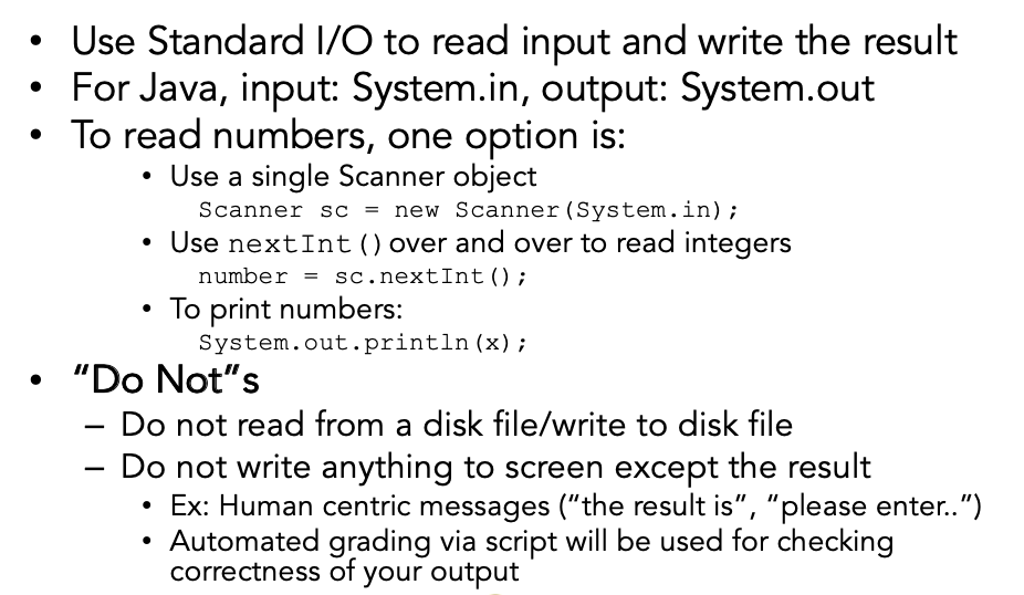 write the result. (System.in, System.out)... Write a program that prints the summation