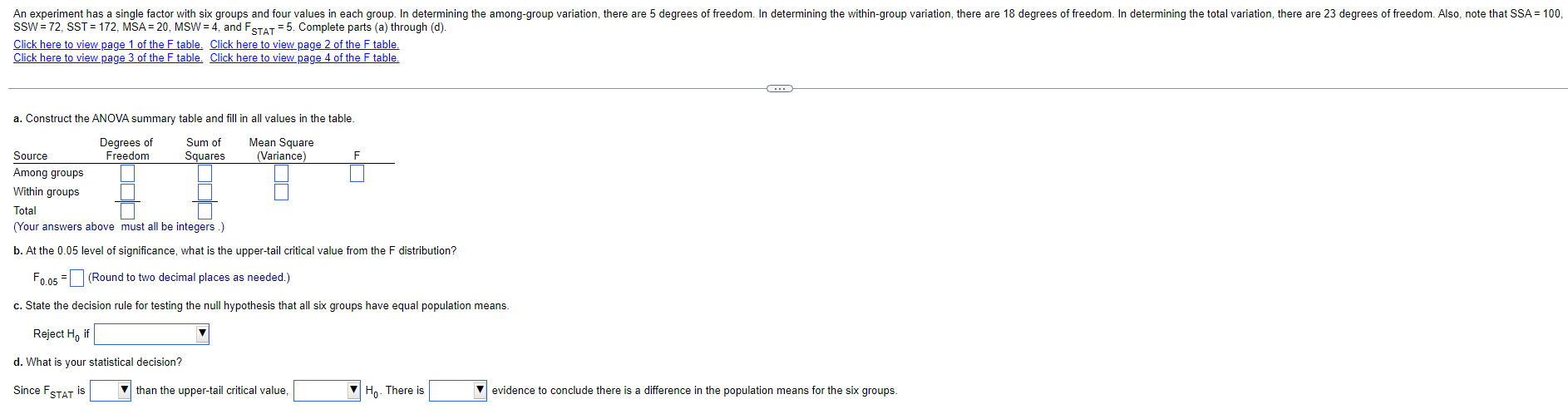 of freedom. In determining the total variation, there are 23 degrees of