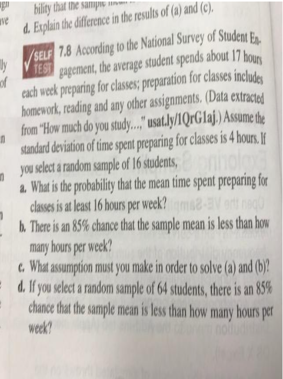  bility that the sample tivum ive d. Explain the difference in