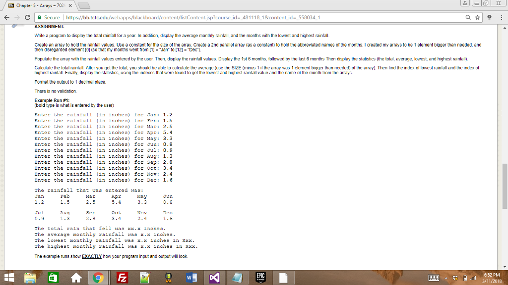 InC language using arrays and printf / scanf. I've done most of