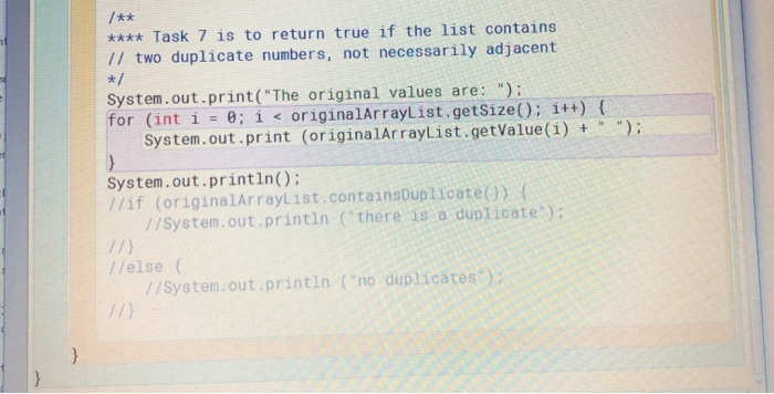 language is java and i need a method that works with this