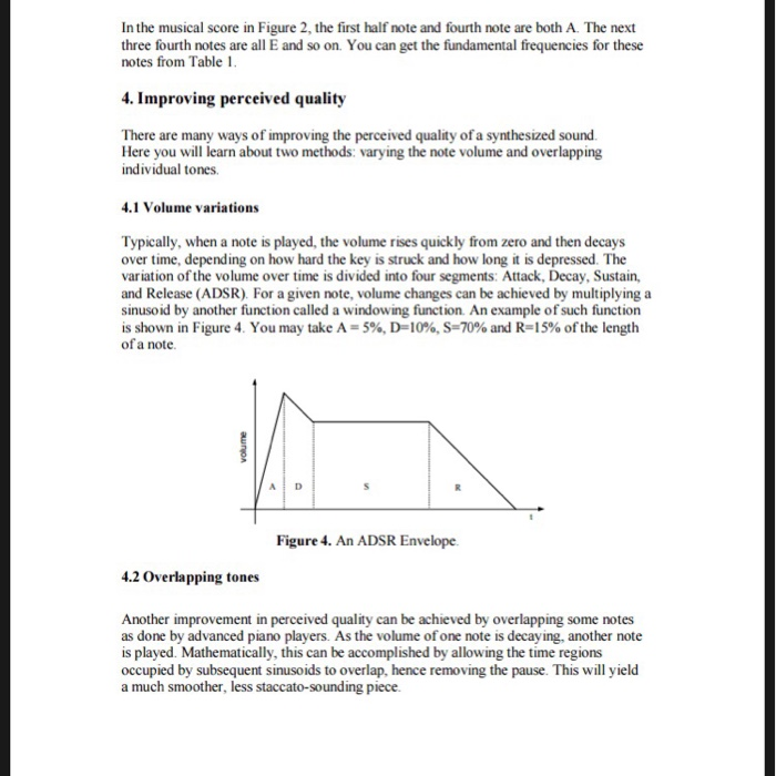 advance! Lab 1: Elementary Music Synthesis This lab is based on a