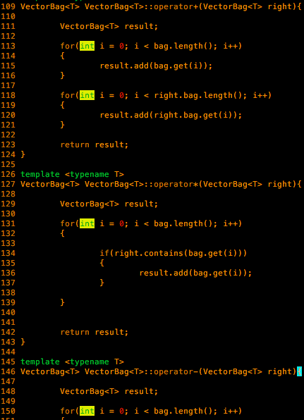 #include vector 4 5 using namespace std; 7 template 8 class VectorBagpublic