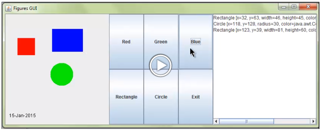 Create, test, and document a Java program with the following classes. Figure: