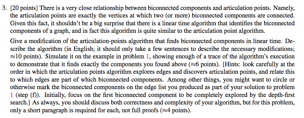  The algorithm from the lecture: Noted: we will start at vertex
