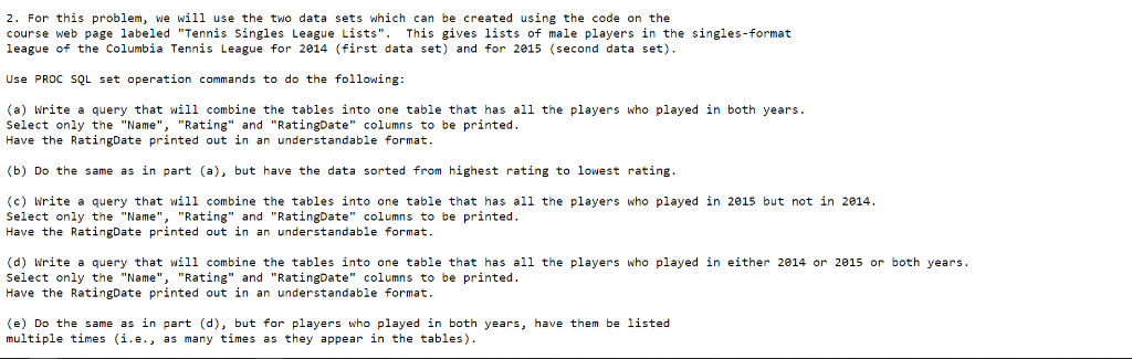 the sashelp.baseball data set (a) Create a new table called baseball2 in