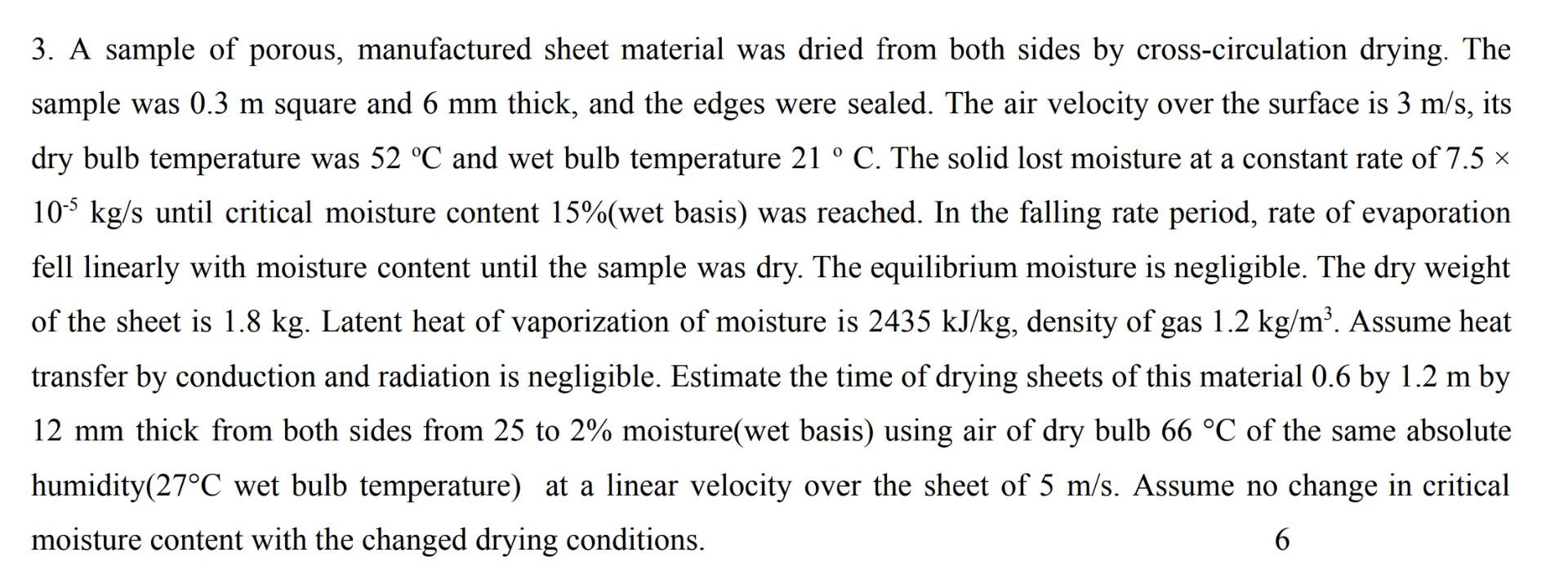  it's a Mass transfer 2 numerical based problem please solve it