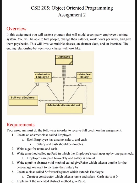  I need help with this Computer Science assignment please!!! CSE 205: