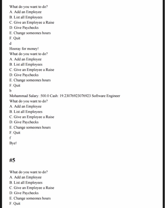 Com 4cabstract>> ccinterface) SoftwareEngineer AdministrativeAssistant Requirements Your program must do the following