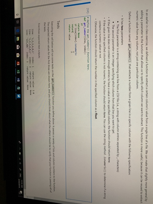  using python 3 how should I define the function In an