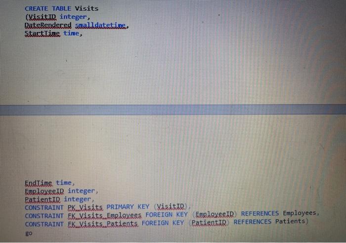 Physicians Practices FOREIGN KEY (PracticeID REFERENCES PhysicianPractices, CONSTRAINT EK Physicians. PhysicianSpecialities. FOREIGN