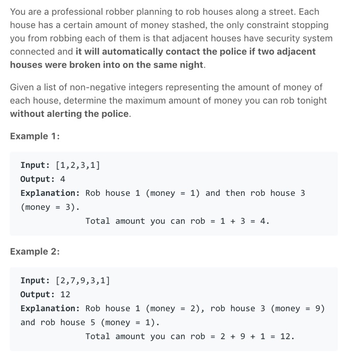 directly. Thank you Ed Store Python 1 class Solution(object): def rob(self, nums):