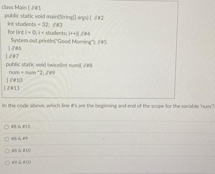 method in the method call. Arguments are variables declared in the method
