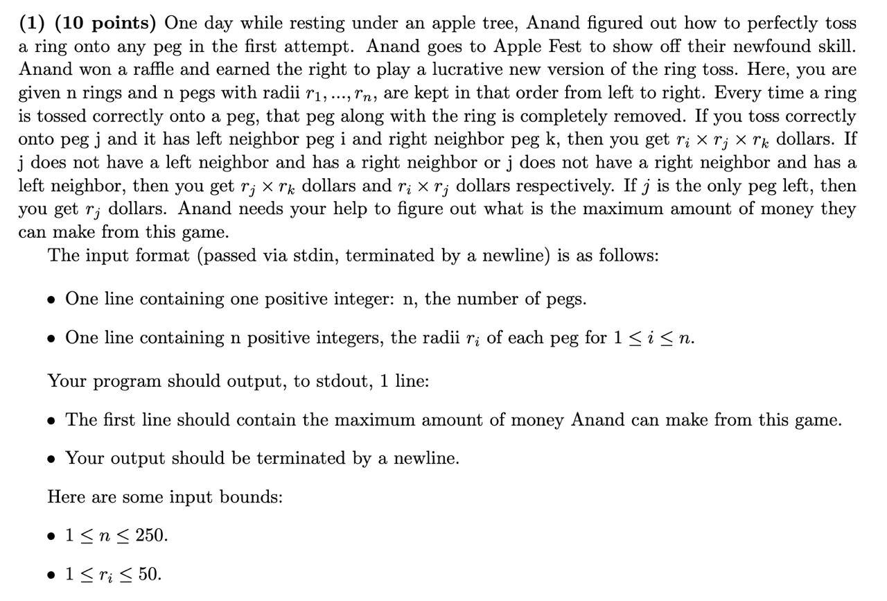 Program and explain algorithm Remember that when a problem asks you to
