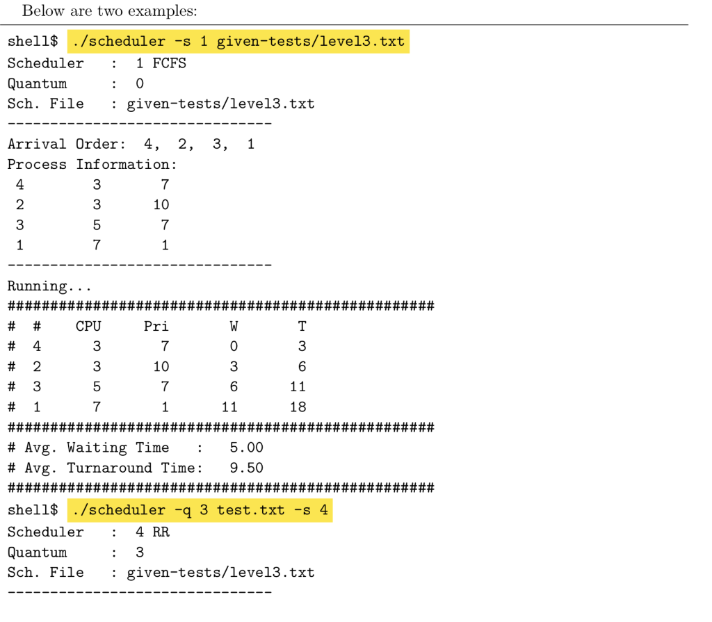 In this project, you will implement a CPU scheduling simulator. You will