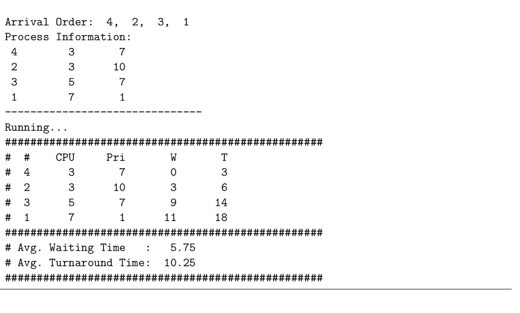 be reading from a file the following information: number of processes, process