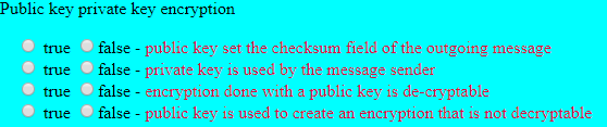  Public key private key encryption truefalse - public key set the