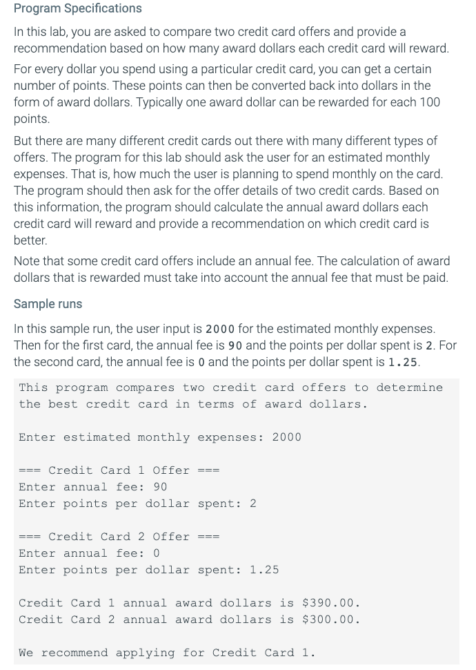 Python Lab Help! Having difficulty understanding and completing lab, please help! Program