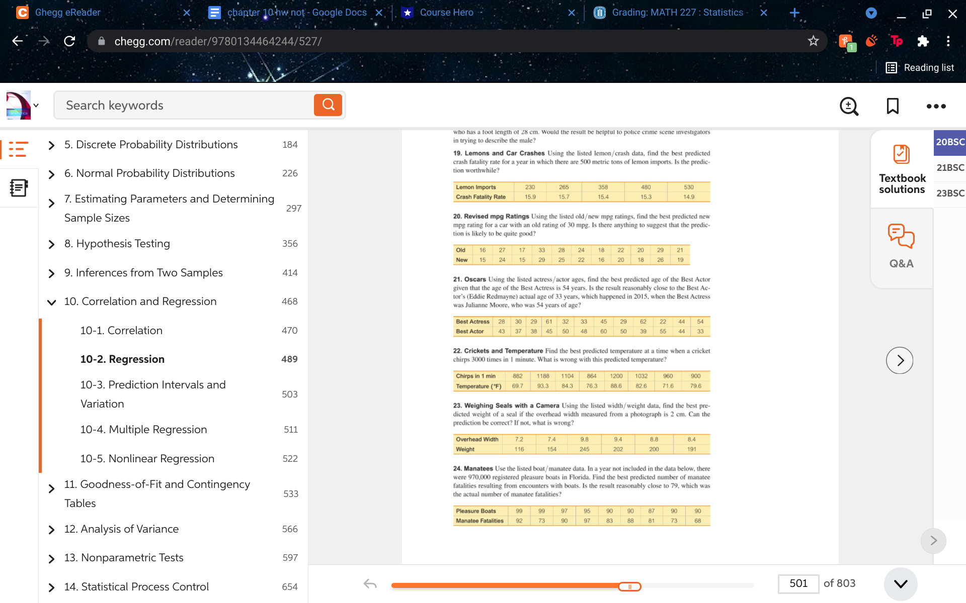 C Chegg eReader chapter 10 hw not - Google Docs_ X