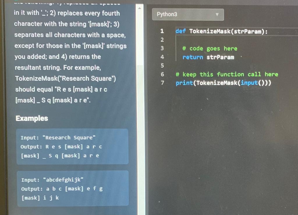 Language is python! in it with ; 2) replaces every fourth \begin{tabular}{l|l|l}