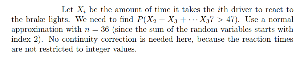 front is 1.25 seconds with a standard deviation of 0.46 seconds. Suppose