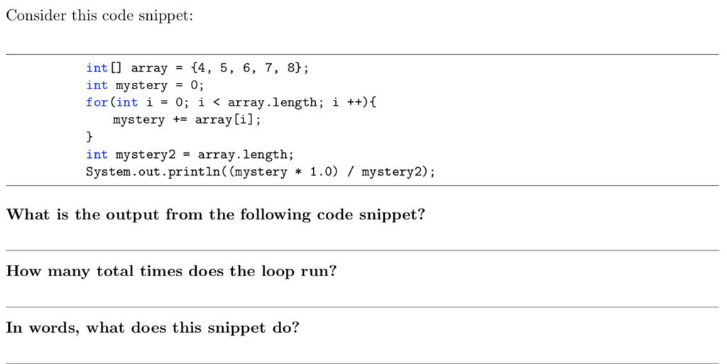  Consider this code snippet: int [3 array -f4, 5, 6, 7,