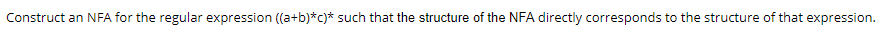 Should have three states. Construct an NFA for the regular expression