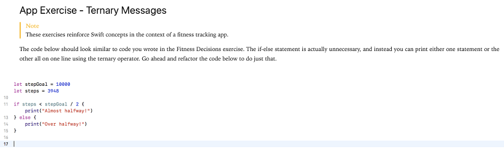 Need help solving this quick exercise. Can't seem to grasp what the