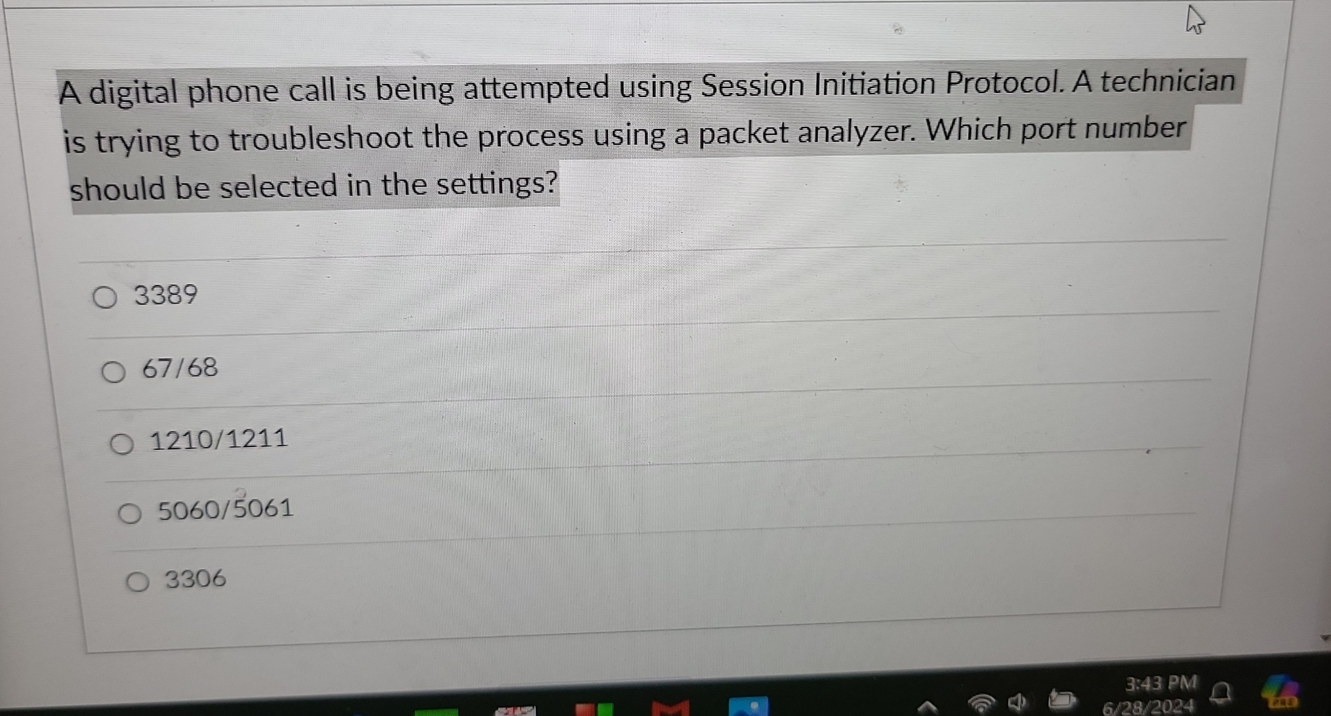  A digital phone call is being attempted using Session Initiation Protocol.