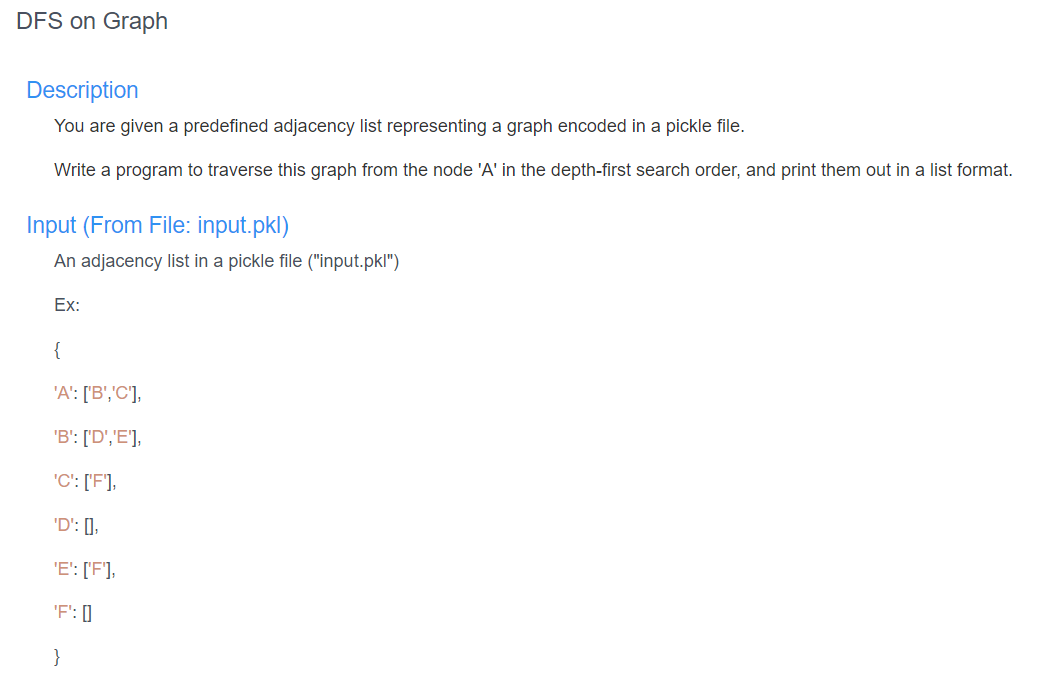 You are given a predefined adjacency list representing a graph encoded in