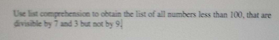  using python Use Est comprehension to obtain the list of all