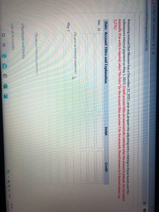 issued $950,000 of 5-year, 7% bonds at 95. The bonds pay interest
