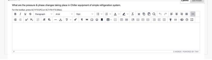  What are the pressure & phase changes taking place in Chiller