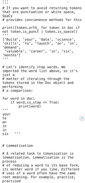 ASAP if you can't get the 'import spacy' statement to work! First,