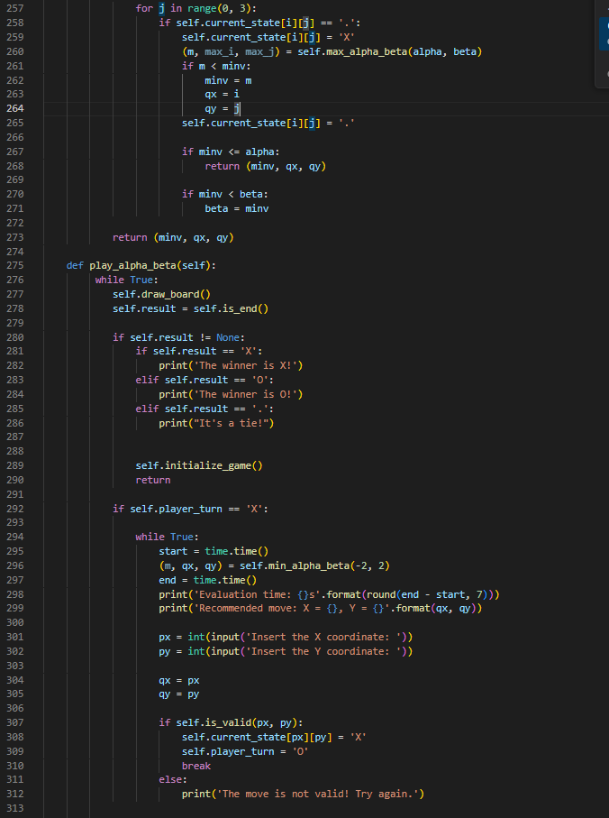 Min nodes on the Min-Max search tree), and iteratively enter rounds of