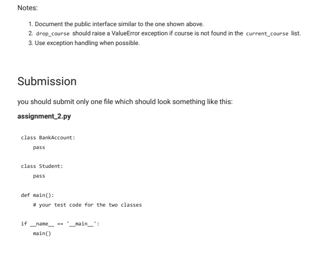 and full screenshots of the codes. Question 2 Create a class called
