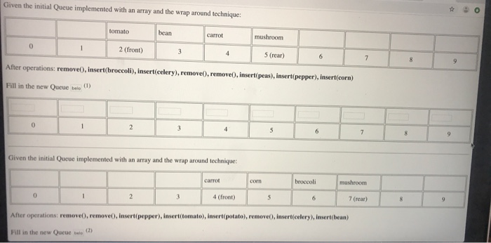  Data structure and program design homework #5 Queues Given the initial