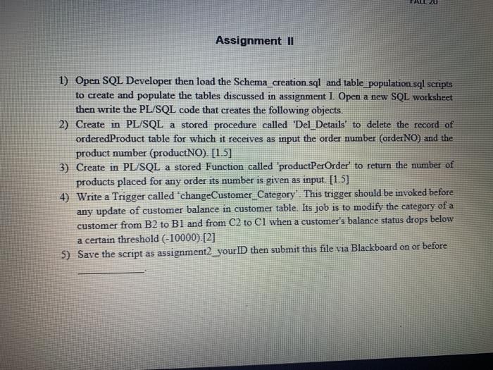 their description, the unit price, the quantity in stock. The order table
