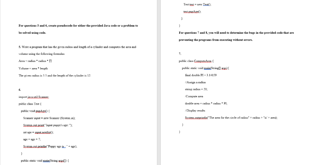 Test test new Test): test upAgc For questions 5 and 6,