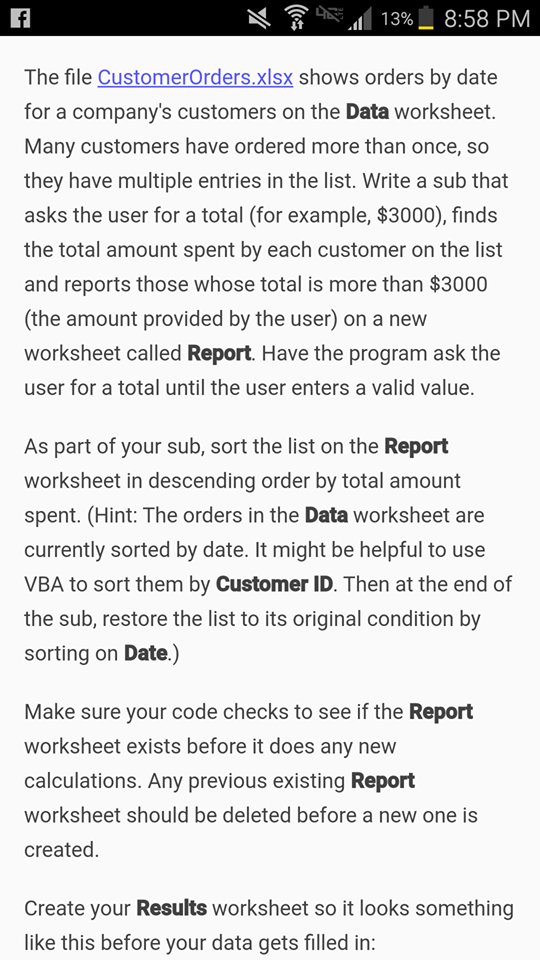 Need help writing VBA code for the following: Below is how the