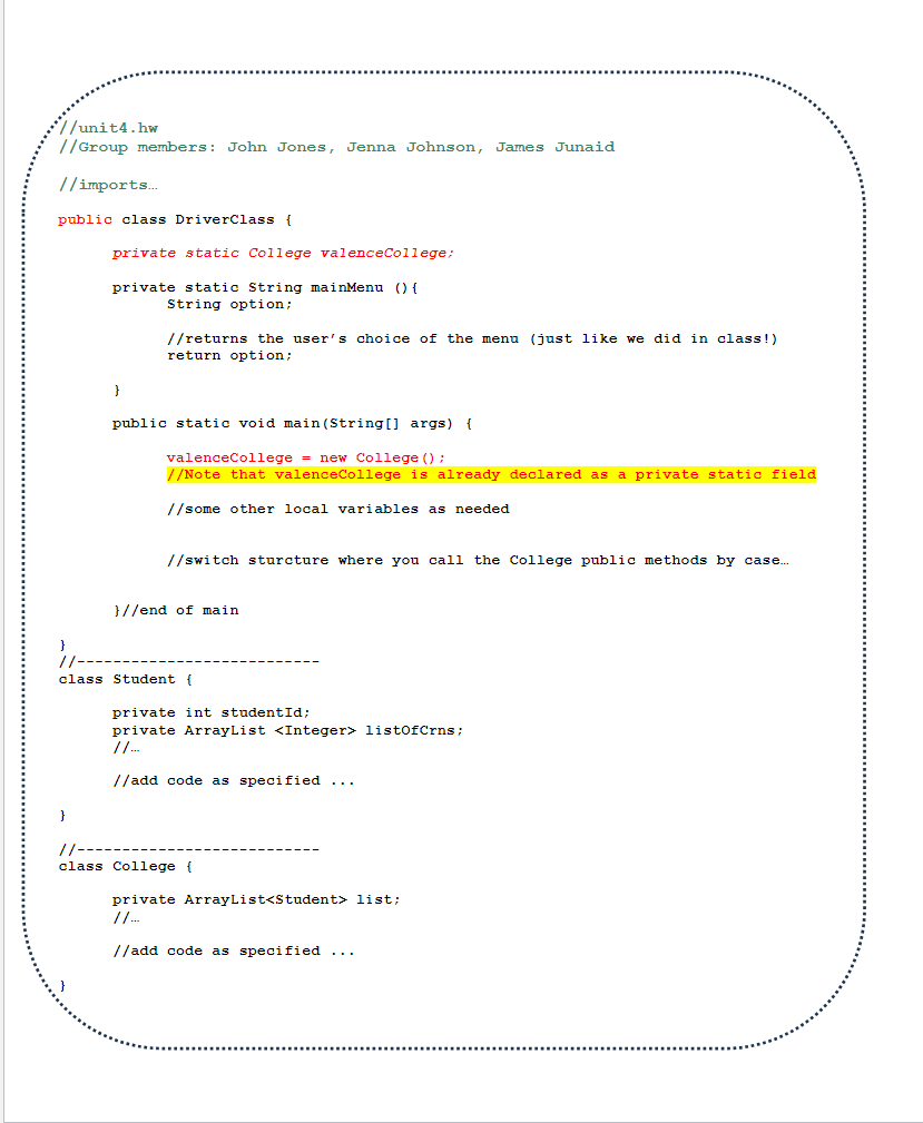  The purpose of this assignment is to create a fee invoice