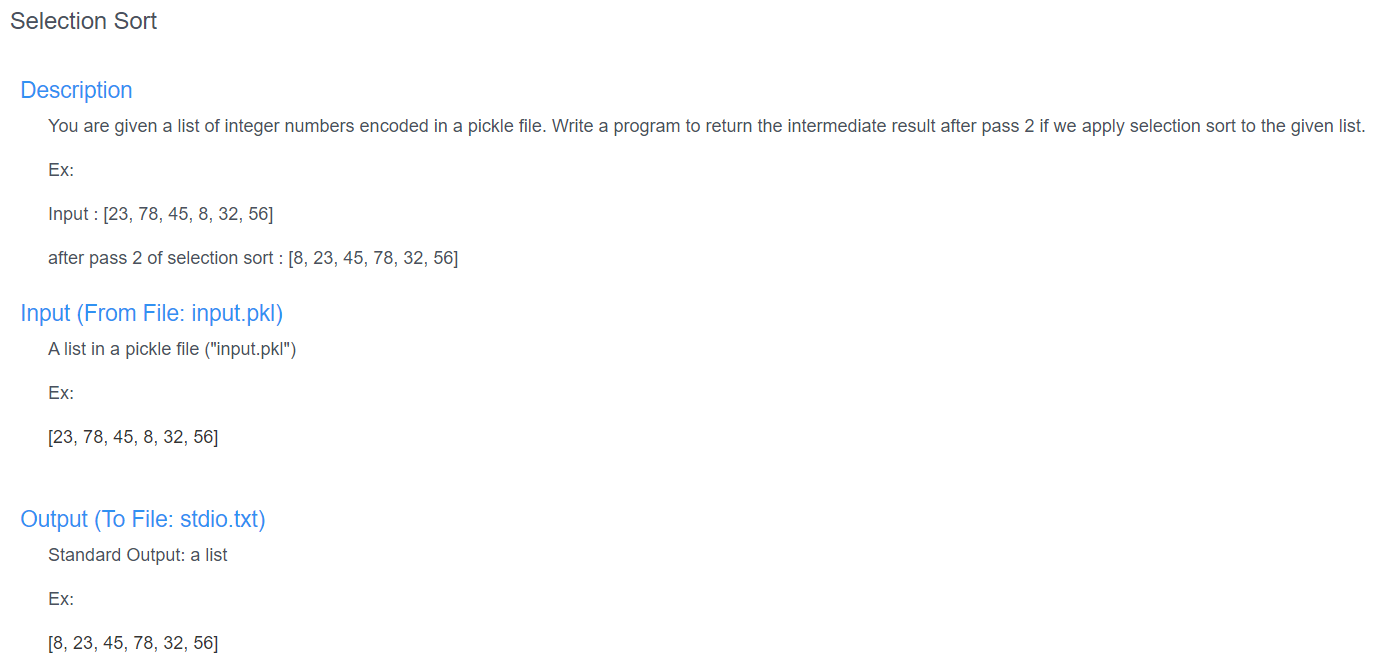 You are given a list of integer numbers encoded in a pickle