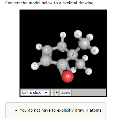  Convert the model below to a skeletal drawing. - You do