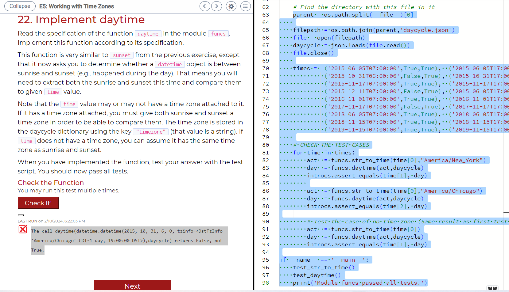  """ Functions for parsing time values and determining daylight hours. Both