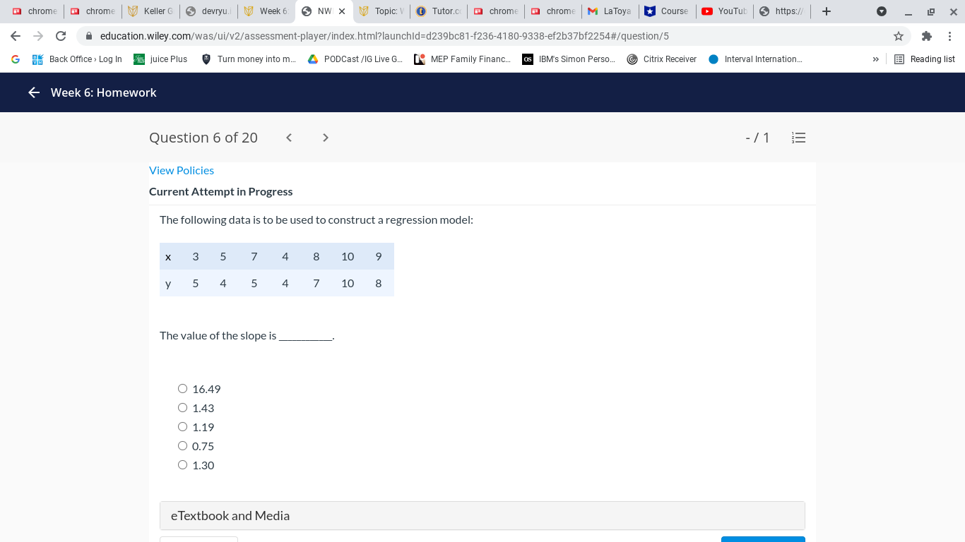  @ chrome chrome Keller G S devryu.i Week 6: 5 NW