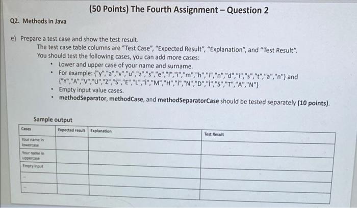 or after the last element. The methodSeparator should have two input parameters.