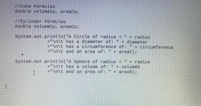 need help with this code/formula. the language we using is JavaScript //Cone