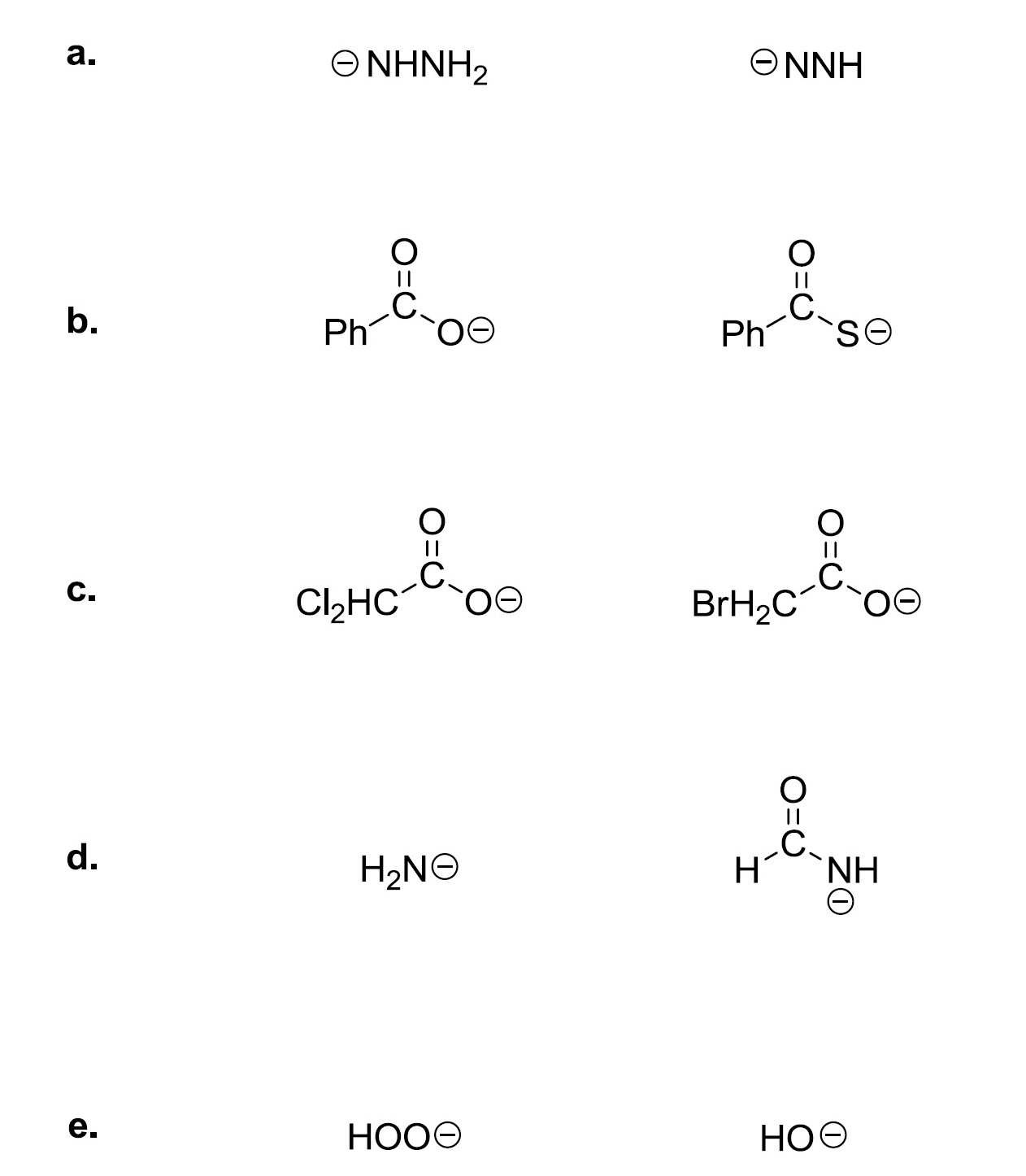  for each pair, what is the stronger base? 