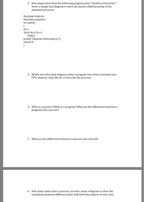 this question, we trace when each of these system calls is CALLED,