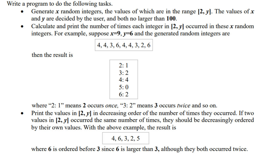 Write a C code: Write a program to do the following tasks.